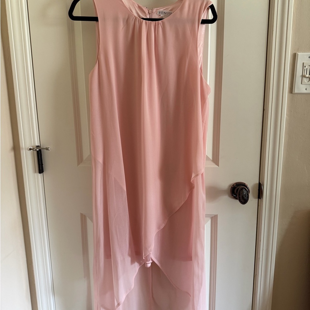 VENUS Soft Pink High Low Dress